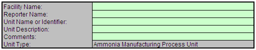 Enter data into the green cells for the General Information Table